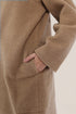 Short coat in furry wool blend